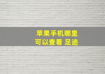 苹果手机哪里可以查看 足迹